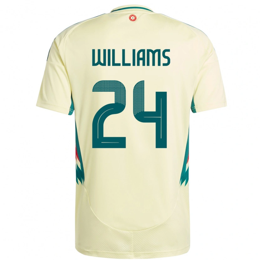Danxen Hombre Camiseta Gales Alex Williams #24 Beige Amarillo 2ª Equipación 24-26 La Camisa