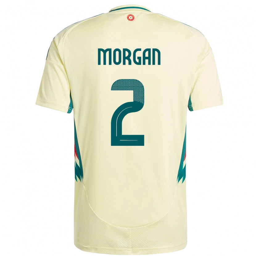 Danxen Hombre Camiseta Gales Ffion Morgan #2 Beige Amarillo 2ª Equipación 24-26 La Camisa