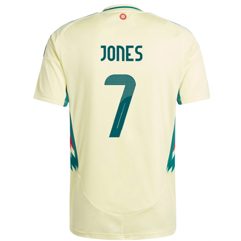 Danxen Hombre Camiseta Gales Emma Jones #7 Beige Amarillo 2ª Equipación 24-26 La Camisa