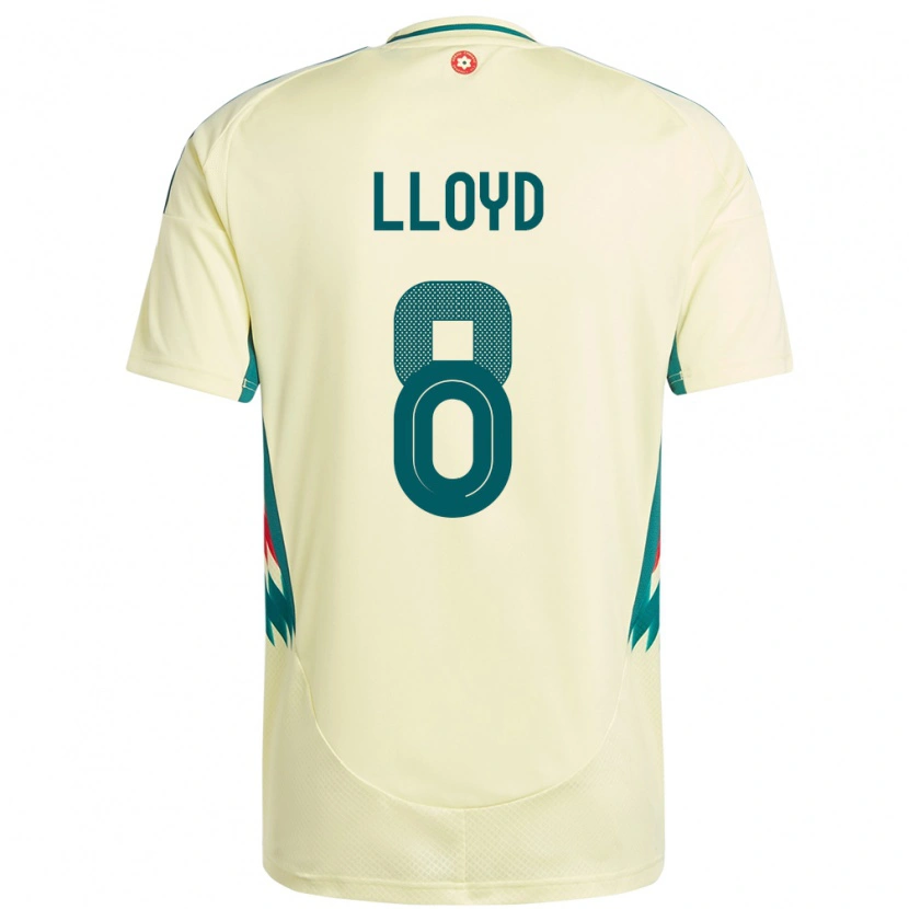 Danxen Hombre Camiseta Gales Ben Lloyd #8 Beige Amarillo 2ª Equipación 24-26 La Camisa