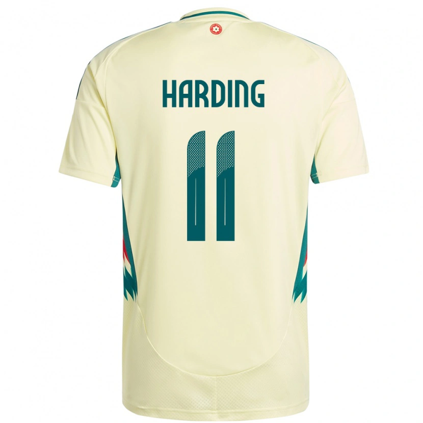 Danxen Hombre Camiseta Gales Natasha Harding #11 Beige Amarillo 2ª Equipación 24-26 La Camisa