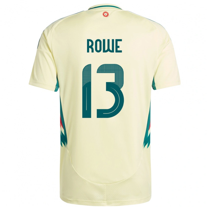 Danxen Hombre Camiseta Gales Rachel Rowe #13 Beige Amarillo 2ª Equipación 24-26 La Camisa