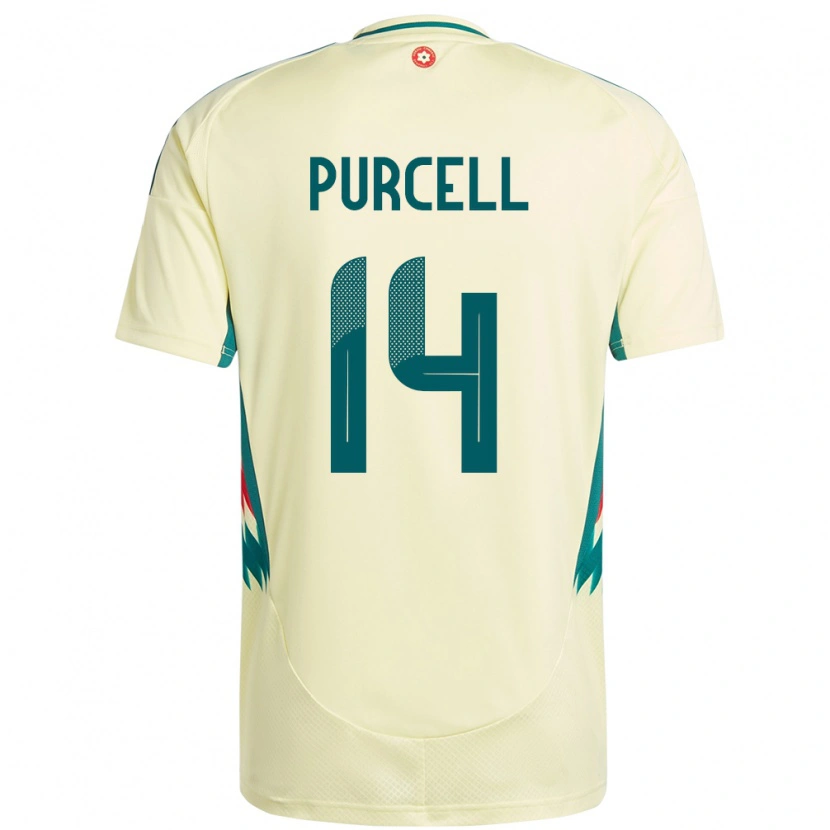 Danxen Hombre Camiseta Gales Benjamin Purcell #14 Beige Amarillo 2ª Equipación 24-26 La Camisa