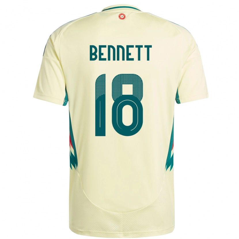 Danxen Hombre Camiseta Gales Murphy Bennett #18 Beige Amarillo 2ª Equipación 24-26 La Camisa