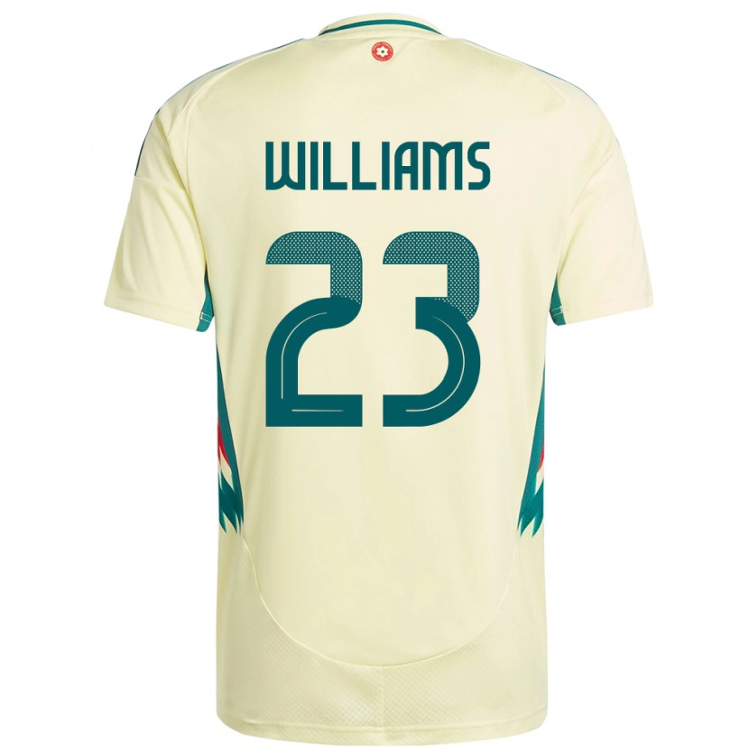 Danxen Hombre Camiseta Gales Chloe Williams #23 Beige Amarillo 2ª Equipación 24-26 La Camisa