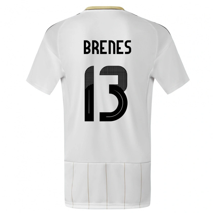 Danxen Hombre Camiseta Costa Rica Jefferson Brenes #13 Blanco 2ª Equipación 24-26 La Camisa