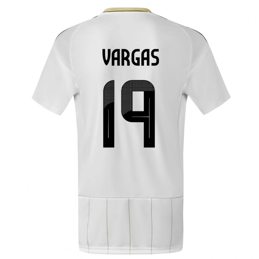 Danxen Hombre Camiseta Costa Rica Kenneth Vargas #19 Blanco 2ª Equipación 24-26 La Camisa