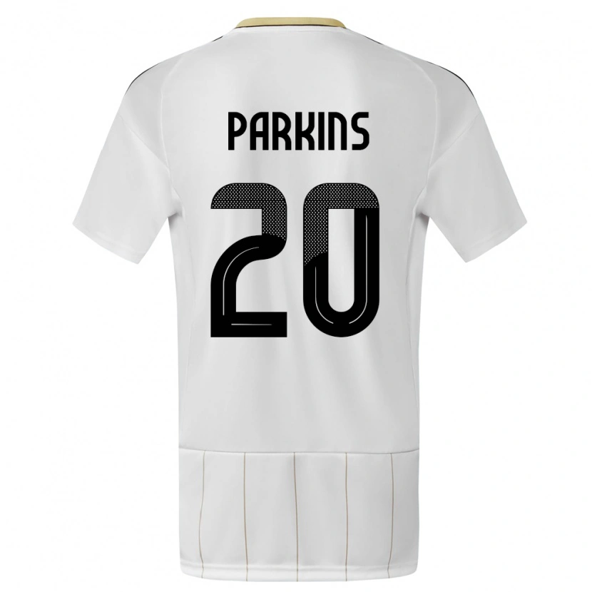 Danxen Hombre Camiseta Costa Rica Rashir Parkins #20 Blanco 2ª Equipación 24-26 La Camisa