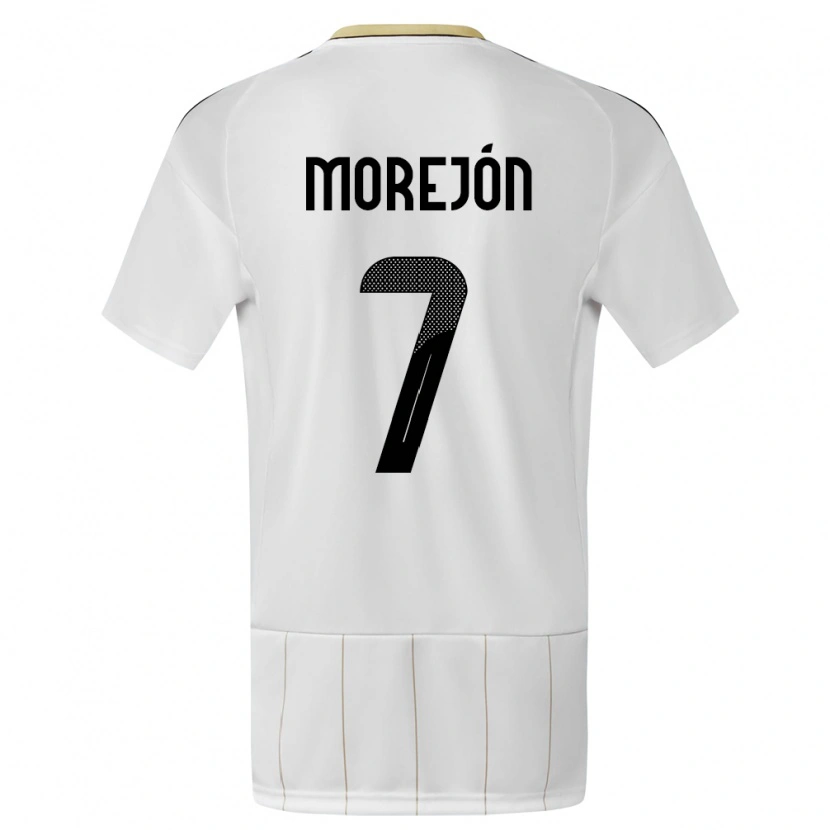 Danxen Hombre Camiseta Costa Rica Jorge Morejón #7 Blanco 2ª Equipación 24-26 La Camisa