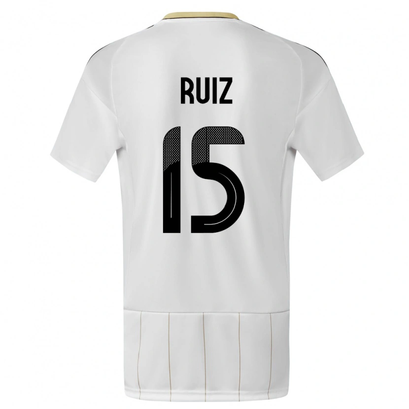 Danxen Hombre Camiseta Costa Rica John Ruiz #15 Blanco 2ª Equipación 24-26 La Camisa