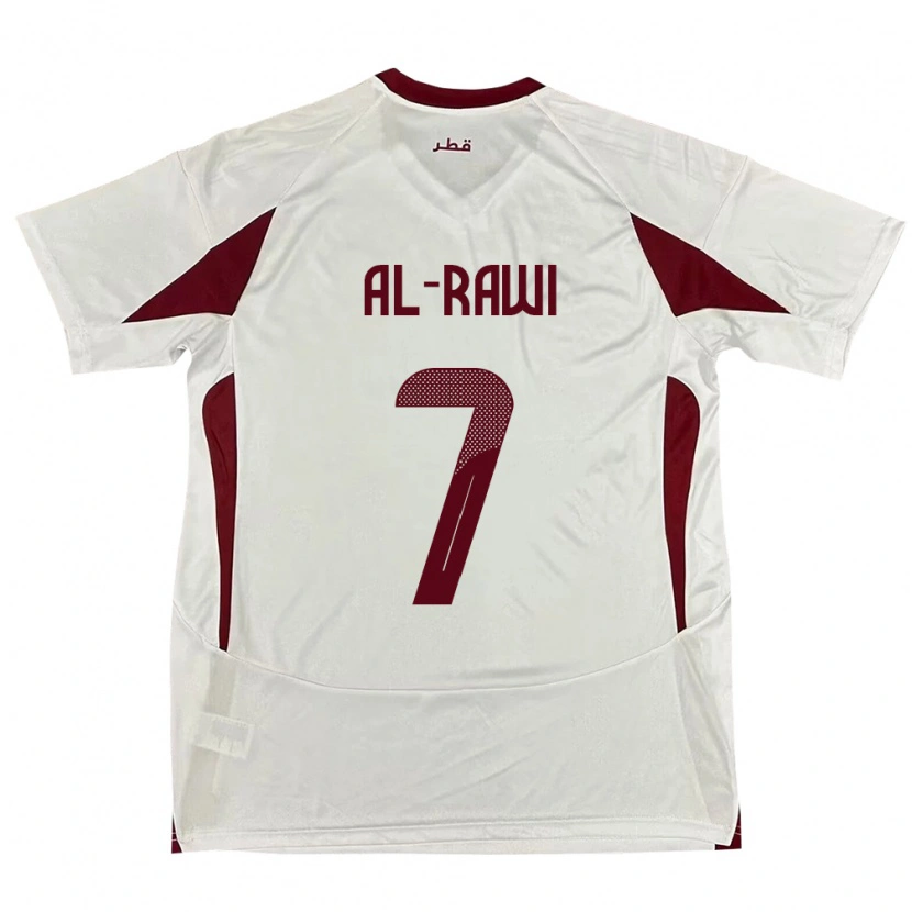 Danxen Hombre Camiseta Catar Ahmed Al-Rawi #7 Blanco 2ª Equipación 24-26 La Camisa