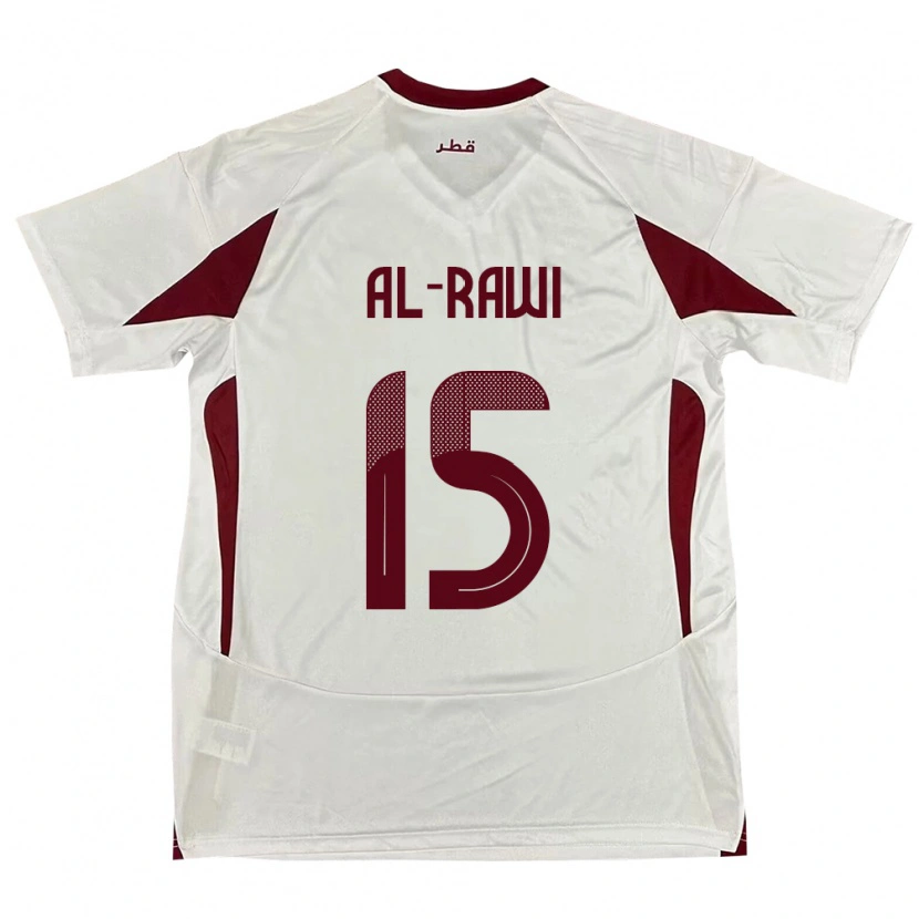 Danxen Hombre Camiseta Catar Bassam Al-Rawi #15 Blanco 2ª Equipación 24-26 La Camisa
