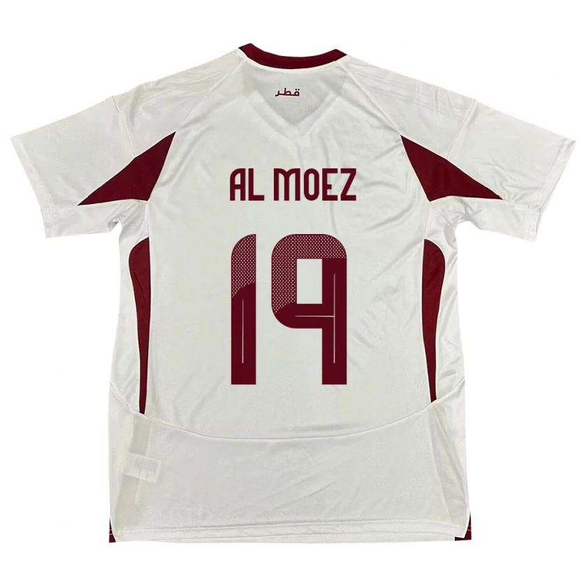 Danxen Hombre Camiseta Catar Almoez Ali #19 Blanco 2ª Equipación 24-26 La Camisa