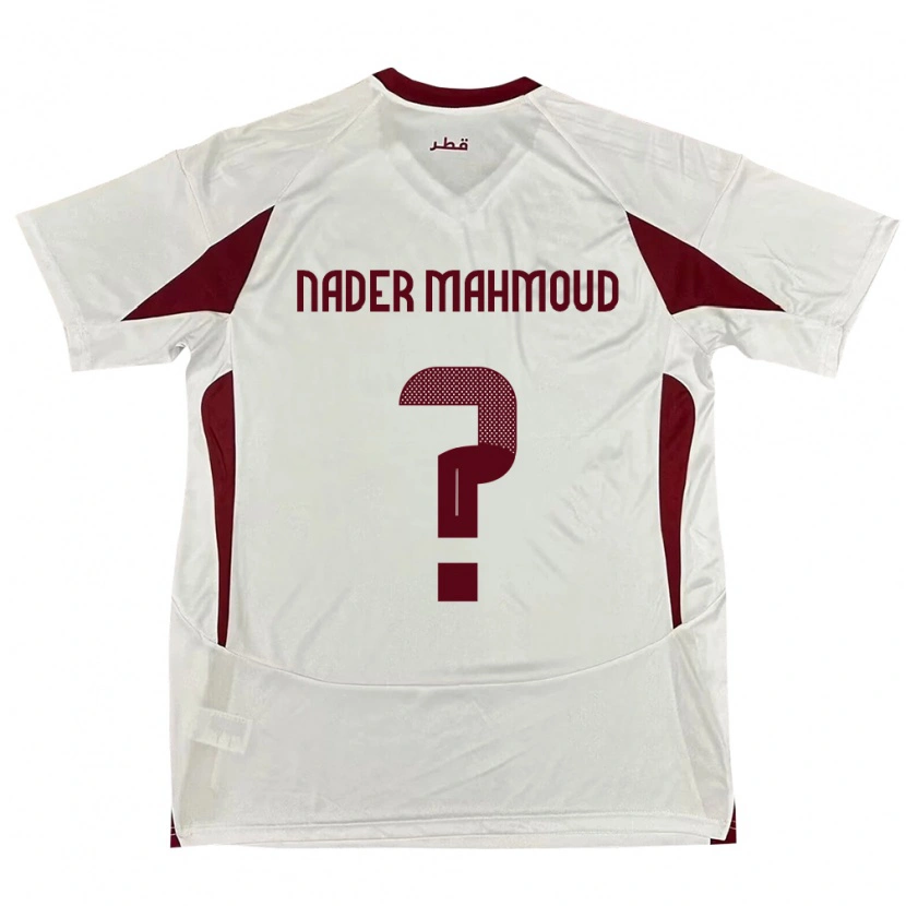 Danxen Hombre Camiseta Catar Ali Nader Mahmoud #0 Blanco 2ª Equipación 24-26 La Camisa