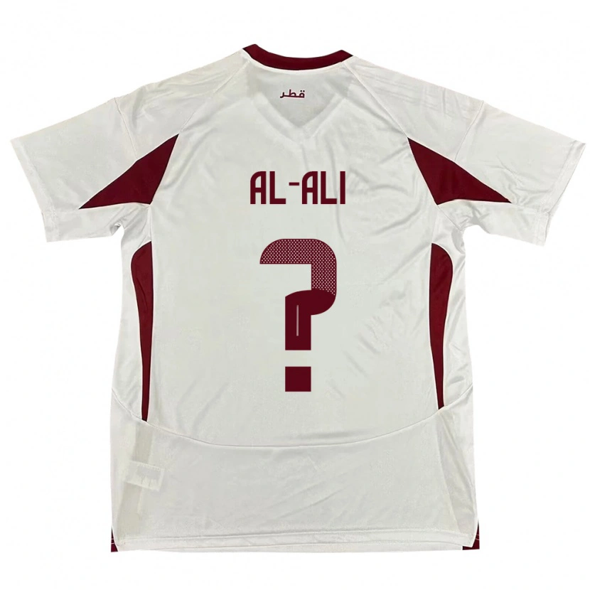 Danxen Hombre Camiseta Catar Abdulla Al-Ali #0 Blanco 2ª Equipación 24-26 La Camisa