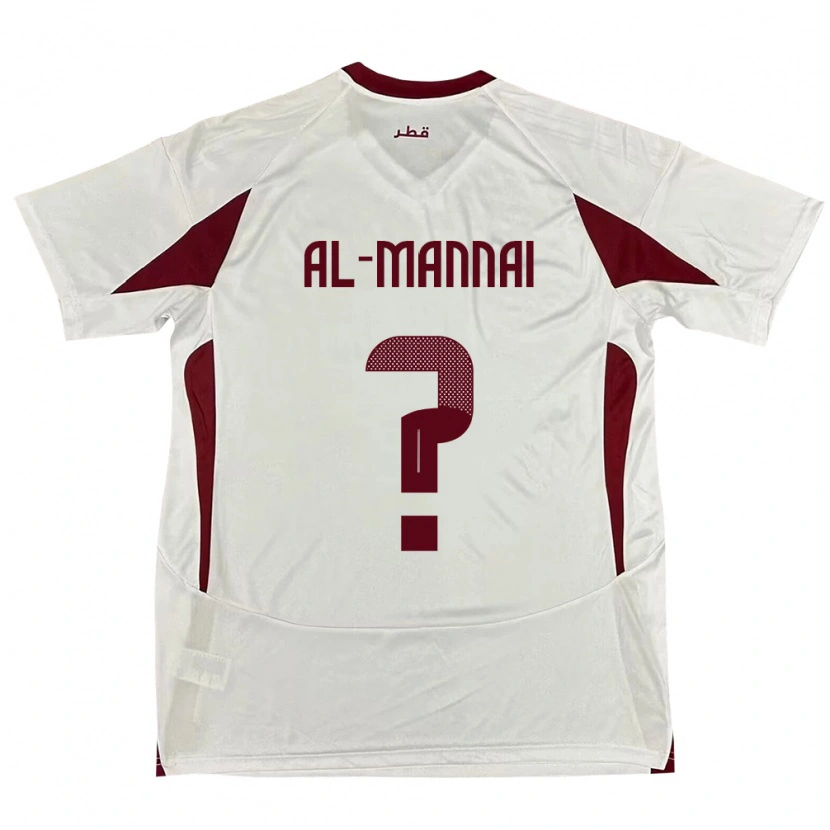 Danxen Hombre Camiseta Catar Mohamed Al-Mannai #0 Blanco 2ª Equipación 24-26 La Camisa