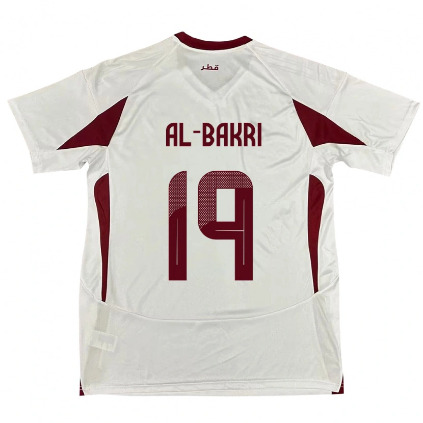 Danxen Hombre Camiseta Catar Abdulaziz Al-Bakri #19 Blanco 2ª Equipación 24-26 La Camisa