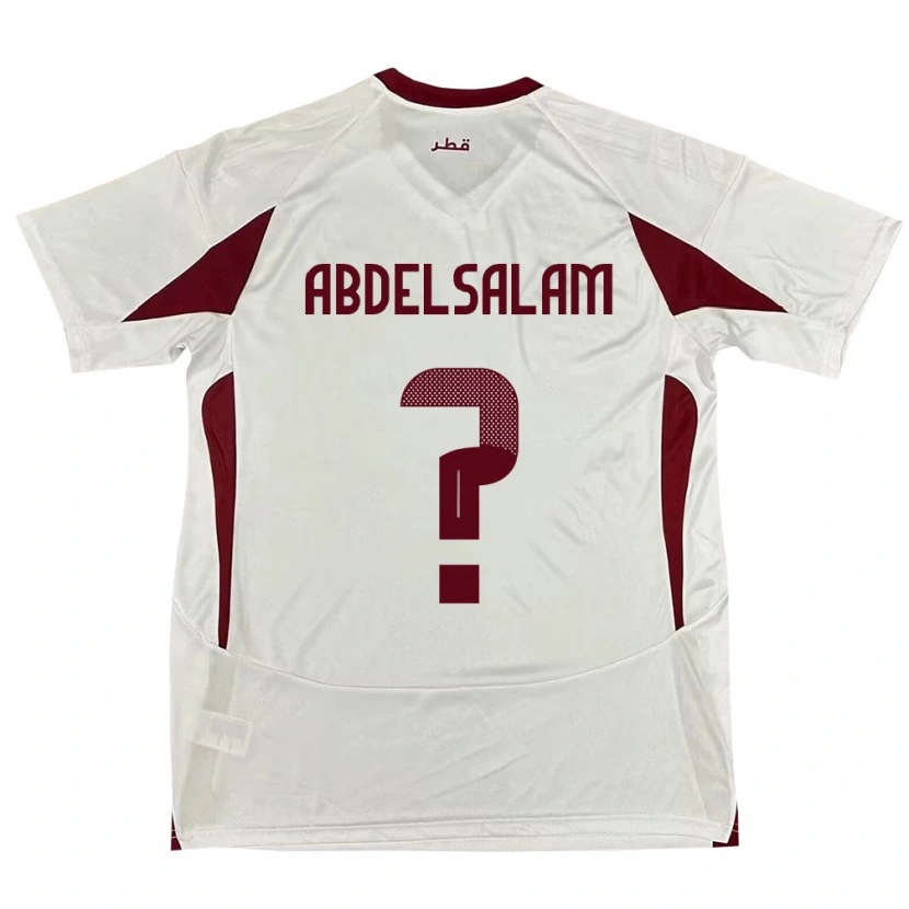 Danxen Hombre Camiseta Catar Nasser Abdelsalam #0 Blanco 2ª Equipación 24-26 La Camisa
