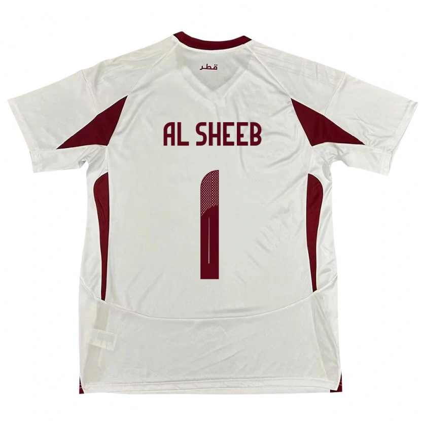 Danxen Hombre Camiseta Catar Saad Al Sheeb #1 Blanco 2ª Equipación 24-26 La Camisa