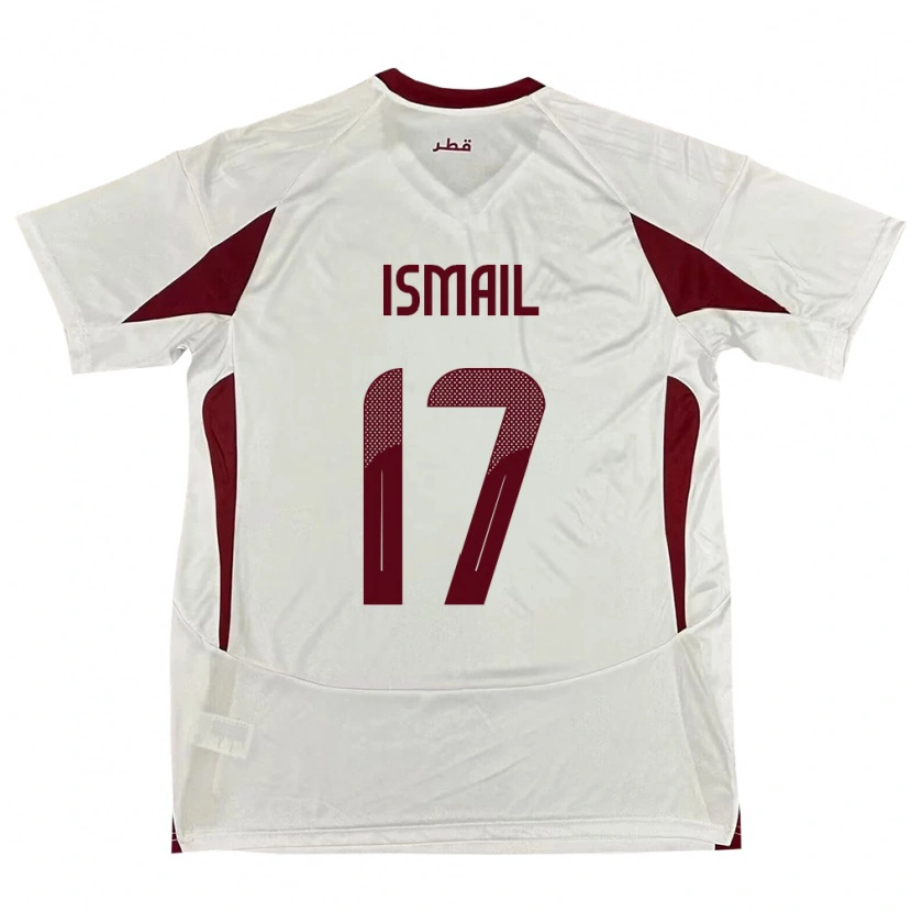 Danxen Hombre Camiseta Catar Ismail Mohamad #17 Blanco 2ª Equipación 24-26 La Camisa