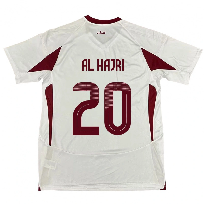 Danxen Hombre Camiseta Catar Salem Al Hajri #20 Blanco 2ª Equipación 24-26 La Camisa