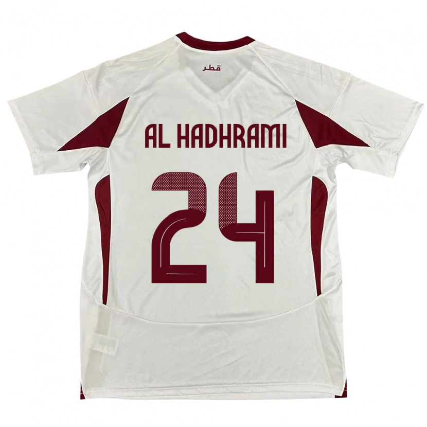 Danxen Hombre Camiseta Catar Naif Abdulraheem Al Hadhrami #24 Blanco 2ª Equipación 24-26 La Camisa