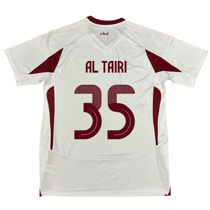 Danxen Hombre Camiseta Catar Osamah Al Tairi #35 Blanco 2ª Equipación 24-26 La Camisa