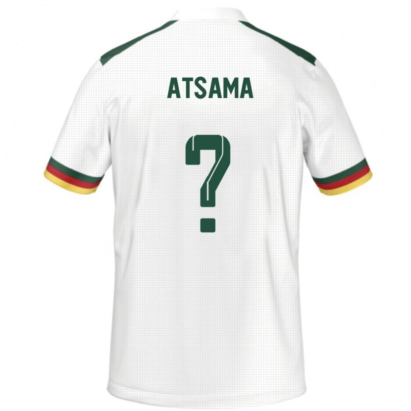 Danxen Hombre Camiseta Camerún Franck Atsama #0 Blanco 2ª Equipación 24-26 La Camisa