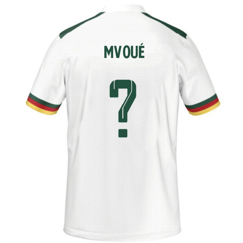 Danxen Hombre Camiseta Camerún Steve Mvoué #0 Blanco 2ª Equipación 24-26 La Camisa
