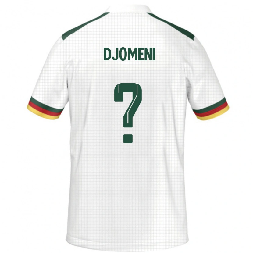 Danxen Hombre Camiseta Camerún Eric Djomeni #0 Blanco 2ª Equipación 24-26 La Camisa