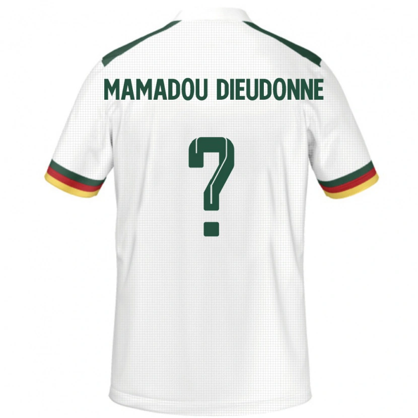 Danxen Hombre Camiseta Camerún Malik Mamadou Dieudonne #0 Blanco 2ª Equipación 24-26 La Camisa