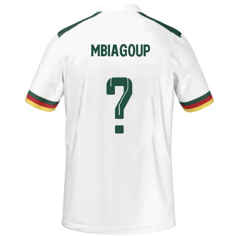 Danxen Hombre Camiseta Camerún Xavier Mbiagoup #0 Blanco 2ª Equipación 24-26 La Camisa