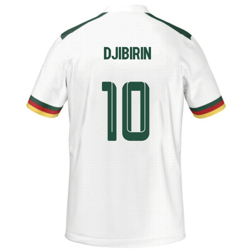 Danxen Hombre Camiseta Camerún Harouna Djibirin #10 Blanco 2ª Equipación 24-26 La Camisa