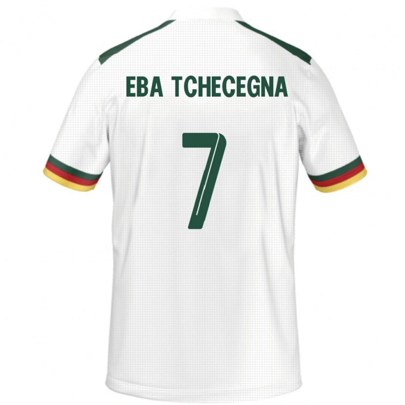 Danxen Hombre Camiseta Camerún Arnold Eba Tchecegna #7 Blanco 2ª Equipación 24-26 La Camisa
