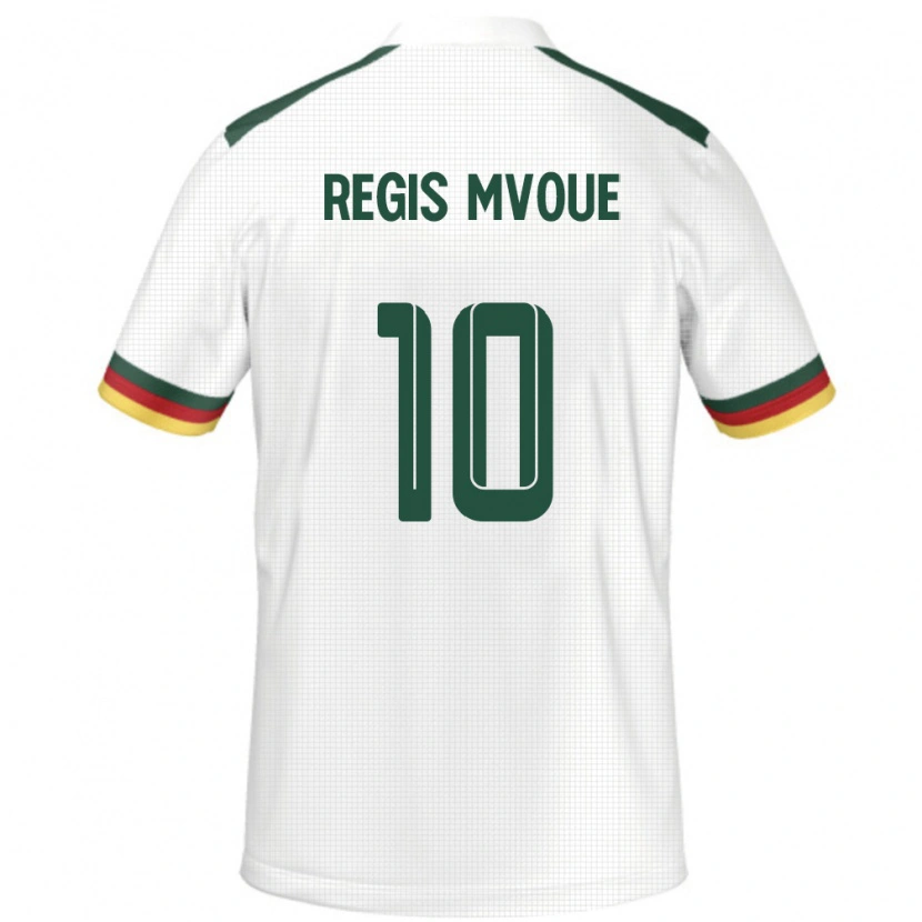 Danxen Hombre Camiseta Camerún Steve Regis Mvoue #10 Blanco 2ª Equipación 24-26 La Camisa