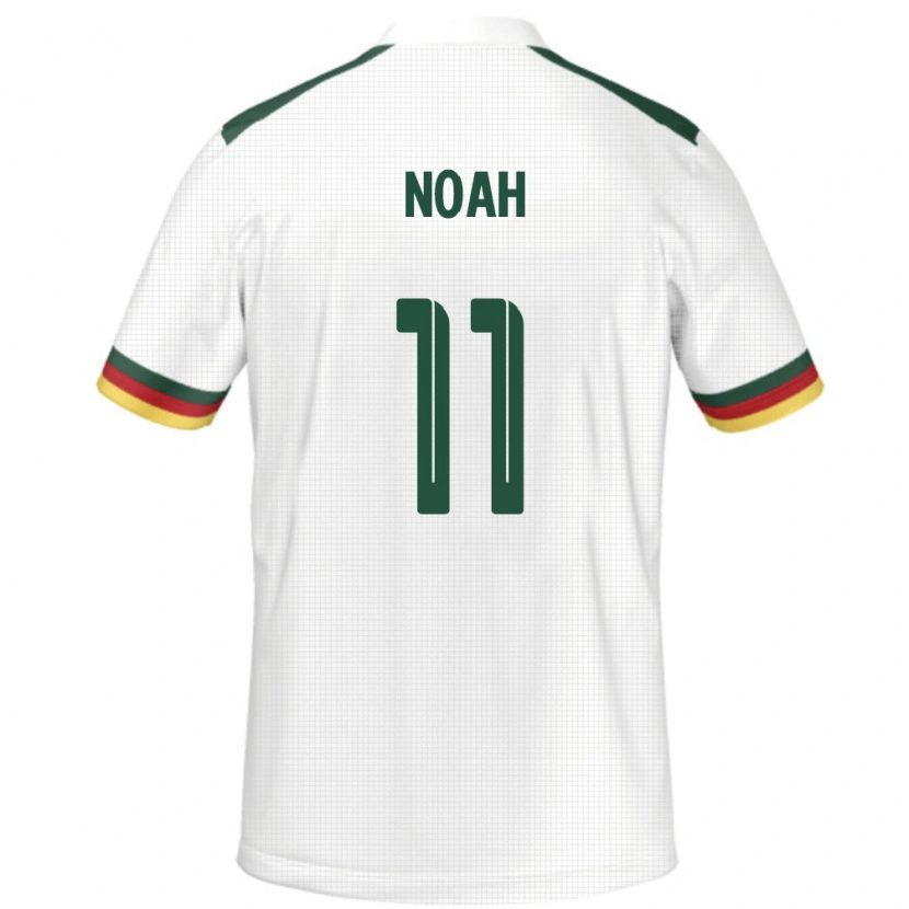 Danxen Hombre Camiseta Camerún Yanick Noah #11 Blanco 2ª Equipación 24-26 La Camisa
