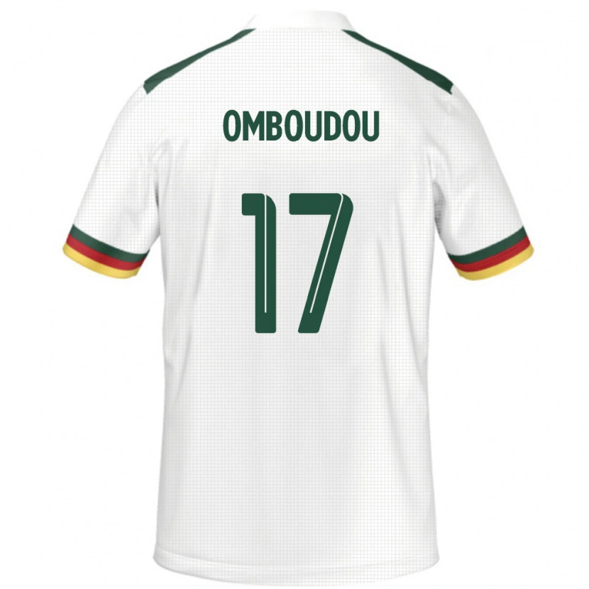 Danxen Hombre Camiseta Camerún Brigitte Omboudou #17 Blanco 2ª Equipación 24-26 La Camisa