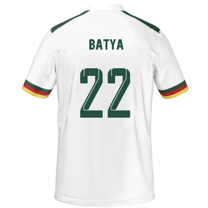 Danxen Hombre Camiseta Camerún Michaela Batya #22 Blanco 2ª Equipación 24-26 La Camisa