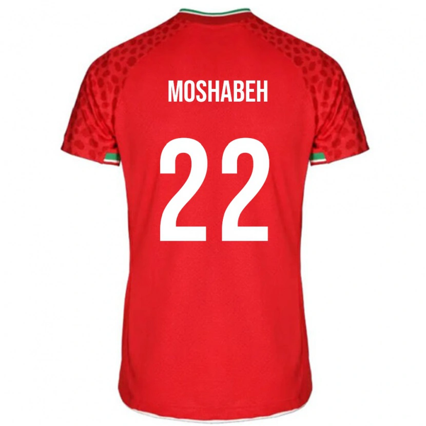 Danxen Hombre Camiseta Irán Mahan Moshabeh #22 Rojo 2ª Equipación 24-26 La Camisa