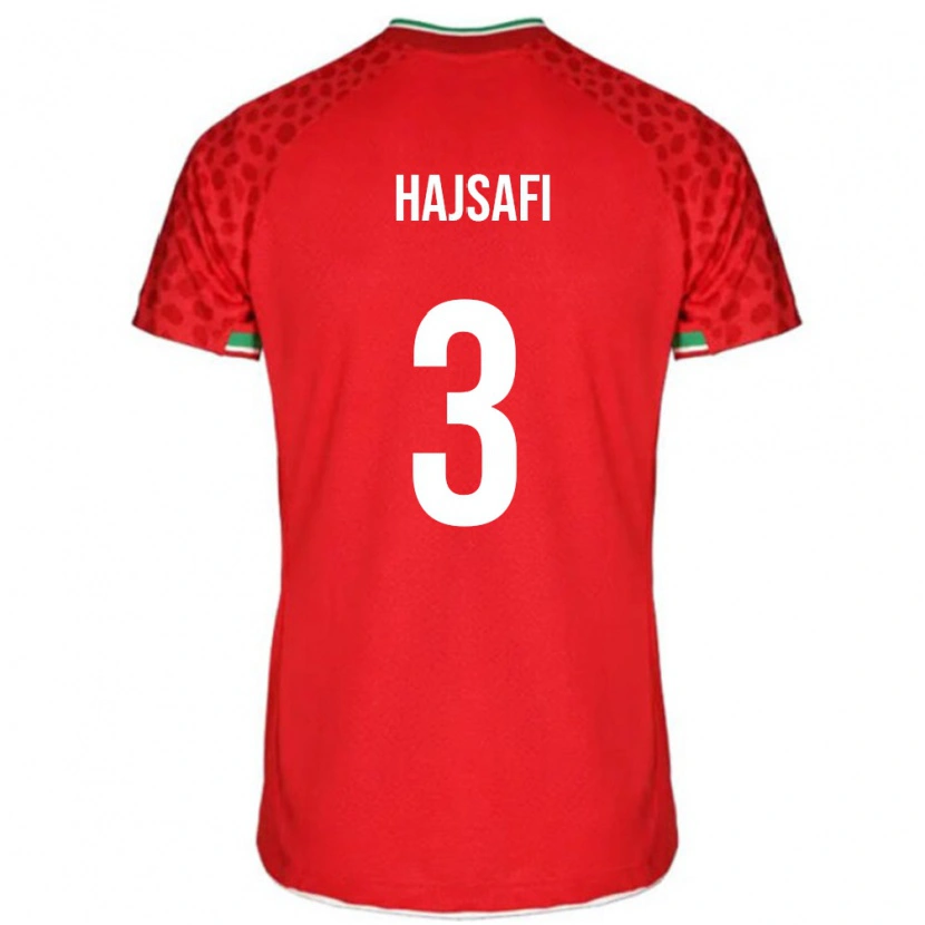 Danxen Hombre Camiseta Irán Ehsan Hajsafi #3 Rojo 2ª Equipación 24-26 La Camisa