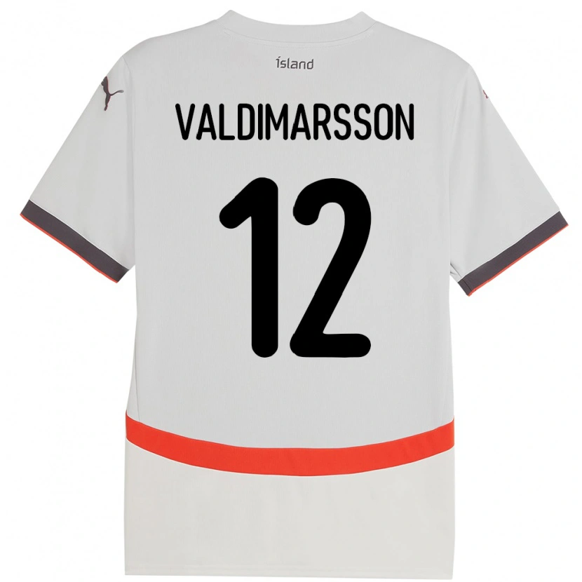 Danxen Hombre Camiseta Islandia Hákon Rafn Valdimarsson #12 Blanco 2ª Equipación 24-26 La Camisa