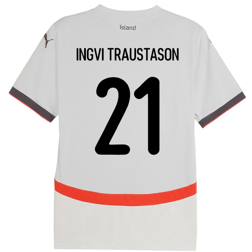 Danxen Hombre Camiseta Islandia Arnór Ingvi Traustason #21 Blanco 2ª Equipación 24-26 La Camisa