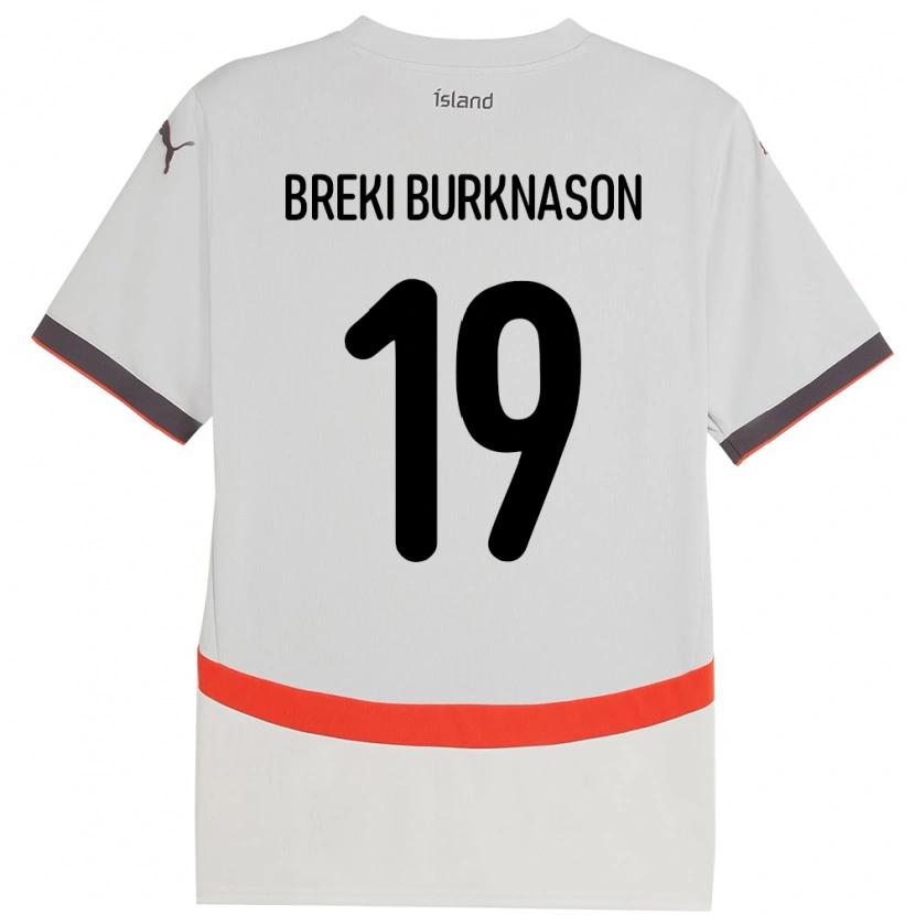 Danxen Hombre Camiseta Islandia Birnir Breki Burknason #19 Blanco 2ª Equipación 24-26 La Camisa
