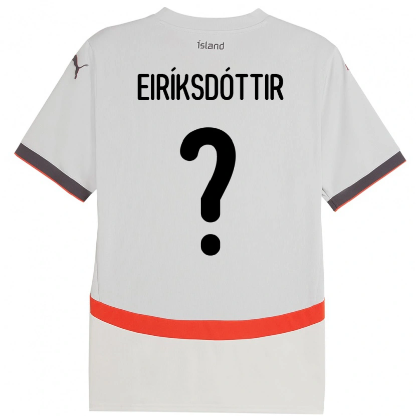 Danxen Hombre Camiseta Islandia Arna Eiríksdóttir #0 Blanco 2ª Equipación 24-26 La Camisa