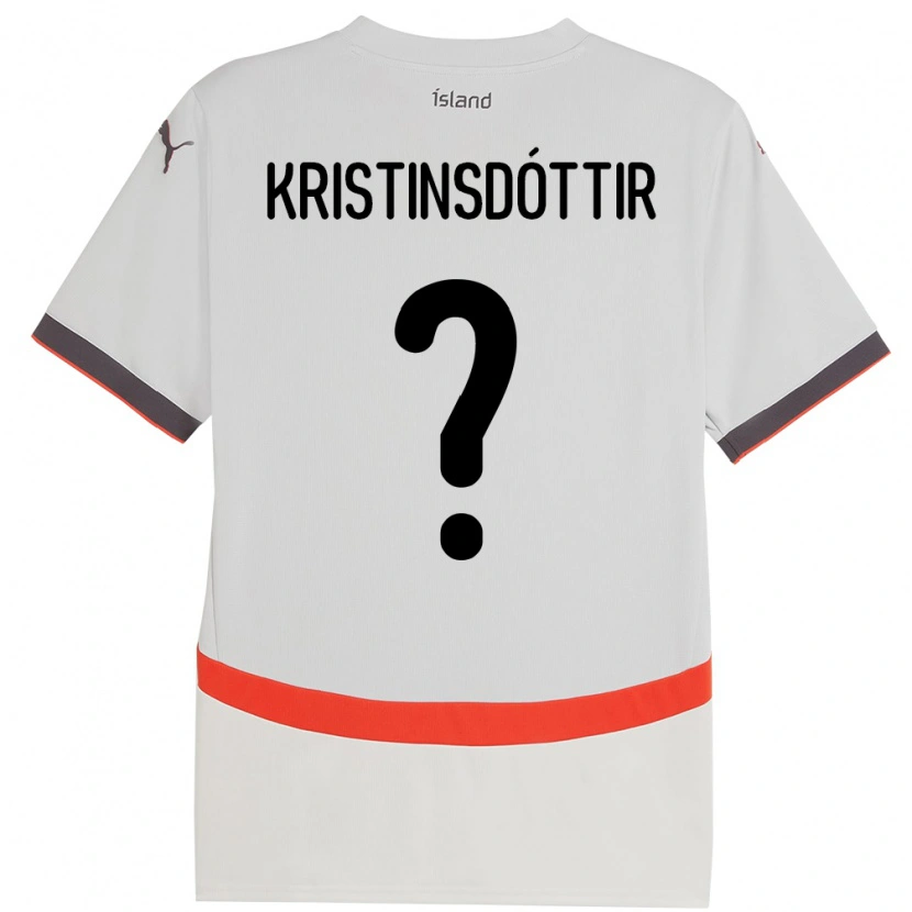 Danxen Hombre Camiseta Islandia Ólöf Sigríður Kristinsdóttir #0 Blanco 2ª Equipación 24-26 La Camisa