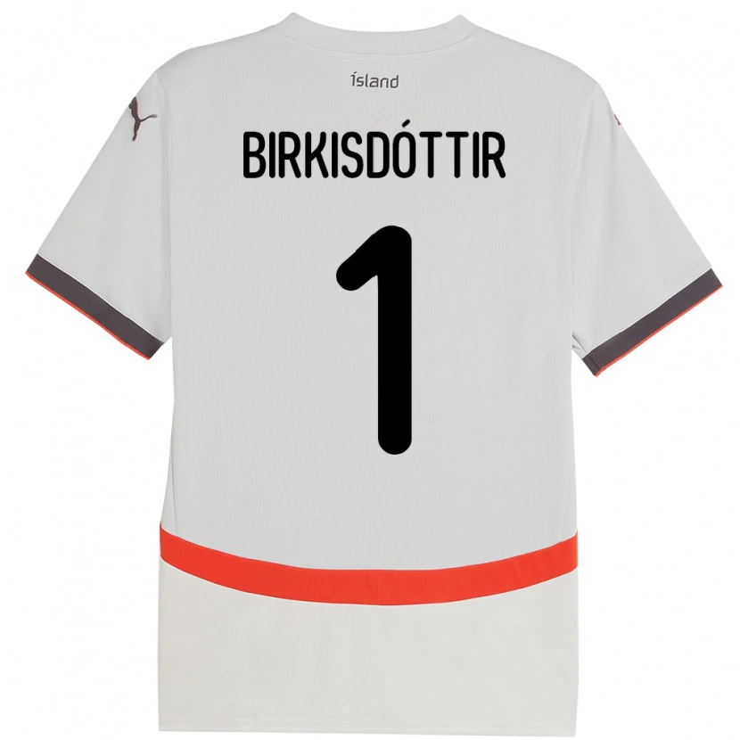 Danxen Hombre Camiseta Islandia Fanney Inga Birkisdóttir #1 Blanco 2ª Equipación 24-26 La Camisa