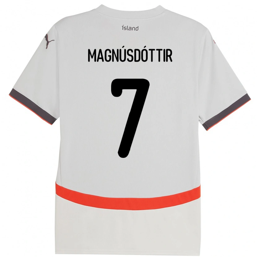 Danxen Hombre Camiseta Islandia Selma Sól Magnúsdóttir #7 Blanco 2ª Equipación 24-26 La Camisa