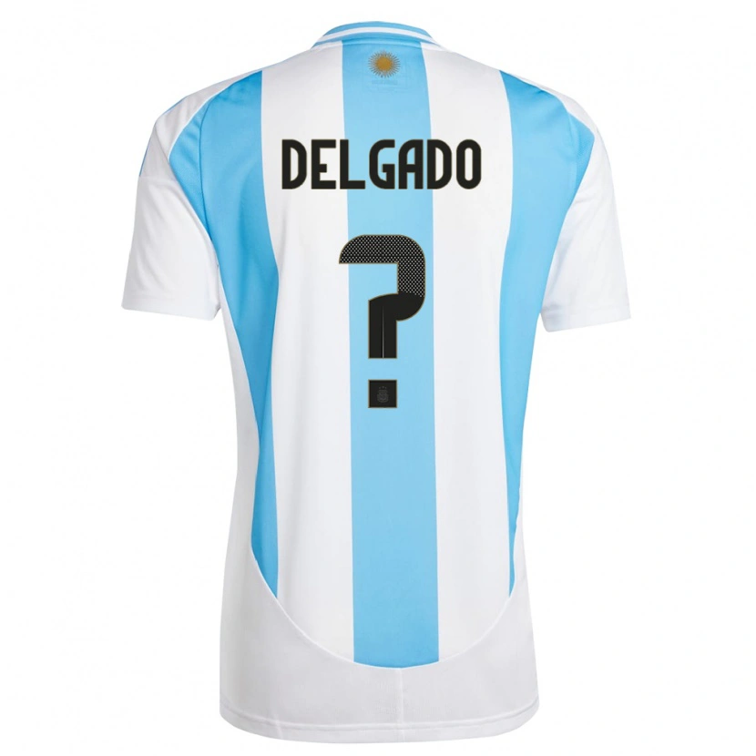 Danxen Mujer Camiseta Argentina Milton Delgado #0 Blanco Azul 1ª Equipación 24-26 La Camisa