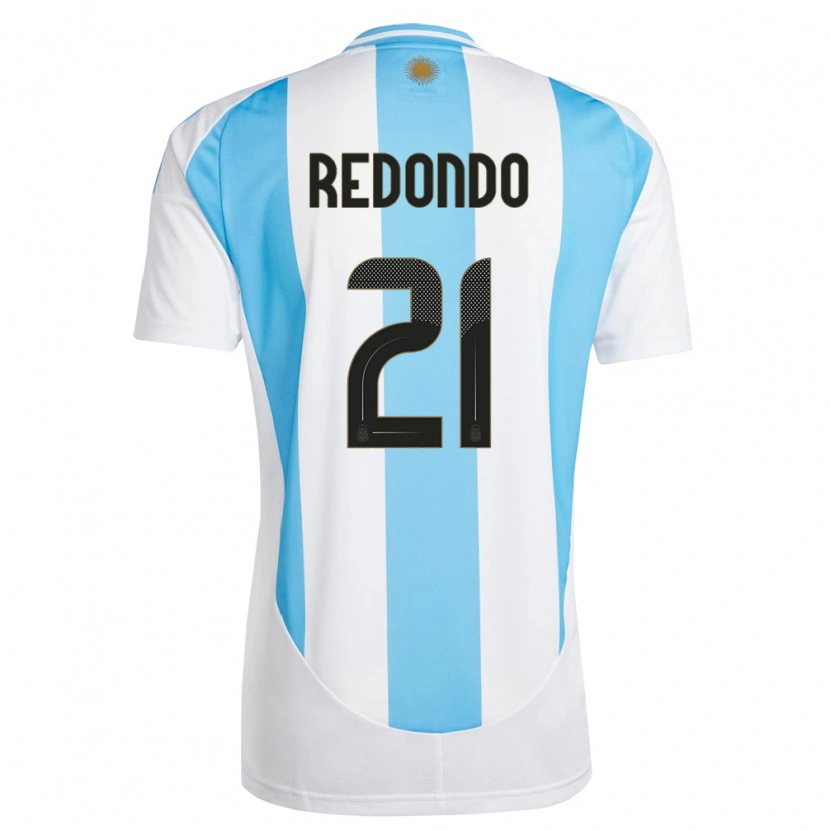 Danxen Mujer Camiseta Argentina Federico Redondo #21 Blanco Azul 1ª Equipación 24-26 La Camisa