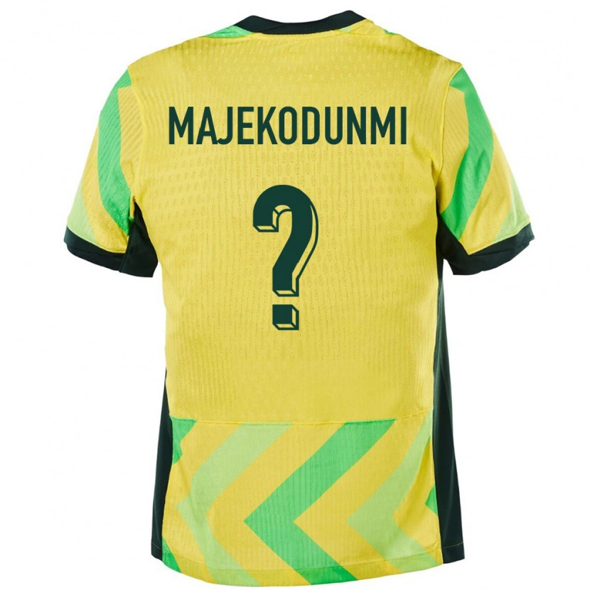 Danxen Mujer Camiseta Australia Kaelan Majekodunmi #0 Dorado 1ª Equipación 24-26 La Camisa